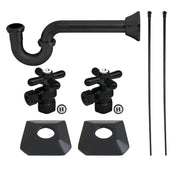 Trapeze Sink Trim Kit with P-Trap in Matte Black