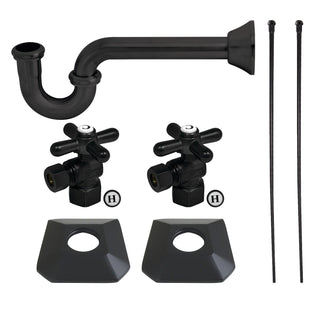 Trapeze Sink Trim Kit with P-Trap in Matte Black