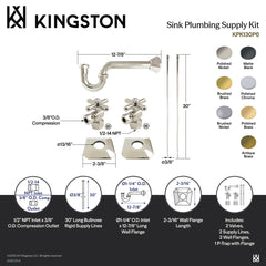 Trapeze Sink Trim Kit with P-Trap in Matte Black