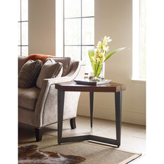 Triangular Lamp Table, Walnut Veneer Top, 30 in W x 30 in D