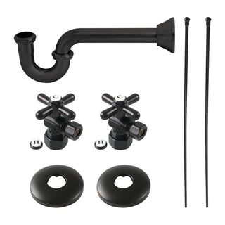 Trimscape Bathroom Sink Plumbing Supply Kit, Traditional, in Matte Black