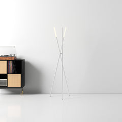 Tripod Floor Lamp, 3 Lights with Integrated LED and Metal Frame