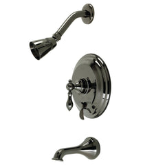 Tub and Shower Faucet, American Classic, Single Handle in Black Stainless Steel