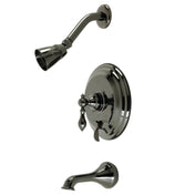 Tub and Shower Faucet, American Classic, Single Handle in Black Stainless Steel