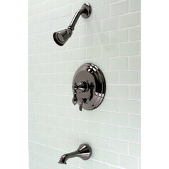 Tub and Shower Faucet, American Classic, Single Handle in Black Stainless Steel