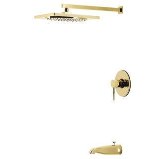 Tub and Shower Faucet, Concord, Pressure Balanced with Single Handle in Polished Brass