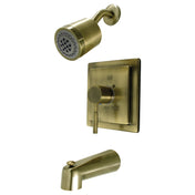 Tub and Shower Faucet, Concord, Single Handle Pressure Balanced in Antique Brass