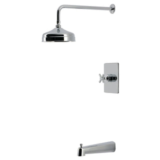 Tub and Shower Faucet, Convergent, Pressure Balanced in Polished Chrome