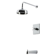 Tub and Shower Faucet, Convergent, Pressure Balanced in Polished Chrome