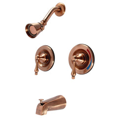 Tub and Shower Faucet, Heirloom, Pressure Balanced in Antique Copper