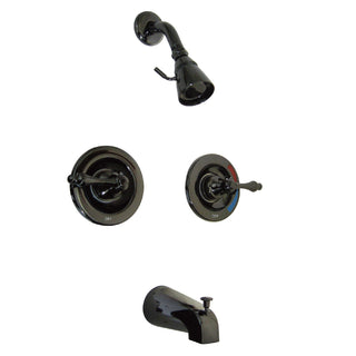 Tub and Shower Faucet, Heirloom, Pressure Balanced in Black Stainless Steel