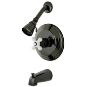 Tub and Shower Faucet, Heirloom, Single Handle in Black Stainless Steel