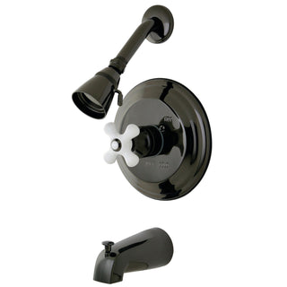 Tub and Shower Faucet, Heirloom, Single Handle in Black Stainless Steel