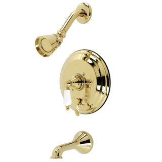 Tub and Shower Faucet, Heirloom, Single Handle in Polished Brass