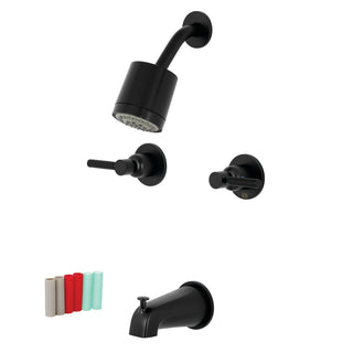 Tub and Shower Faucet, Kaiser, Double Handle in Matte Black