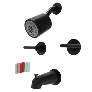 Tub and Shower Faucet, Kaiser, Double Handle in Matte Black