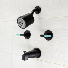 Tub and Shower Faucet, Kaiser, Double Handle in Matte Black