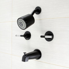 Tub and Shower Faucet, Kaiser, Double Handle in Matte Black