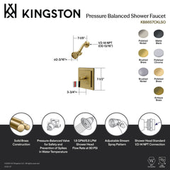 Tub and Shower Faucet, Kaiser, Pressure Balanced in Polished Chrome