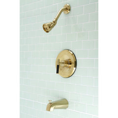 Tub and Shower Faucet, Kaiser, Single Handle in Brushed Brass