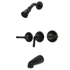 Tub and Shower Faucet, Magellan, Triple Lever Handle in Oil Rubbed Bronze