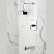 Tub and Shower Faucet, Manhattan, Single Handle, Brass, Polished Chrome