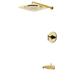 Tub and Shower Faucet, Manhattan, Single Handle in Polished Brass