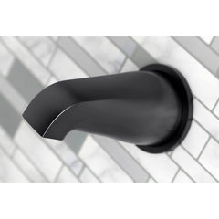 Tub and Shower Faucet, Metropolitan, Triple Cross Handle, Wall Mount, Matte Black