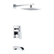 Tub and Shower Faucet, Mezzo Series, 1-Handle 1-Spray in Polished Chrome