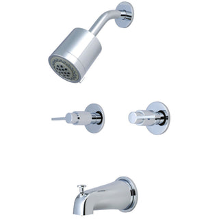 Tub and Shower Faucet, NuvoFusion, Double Handle in Polished Chrome