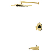 Tub and Shower Faucet, NuvoFusion, Pressure Balanced in Polished Brass