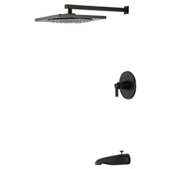 Tub and Shower Faucet, NuvoFusion, Single-Handle Pressure Balanced in Matte Black