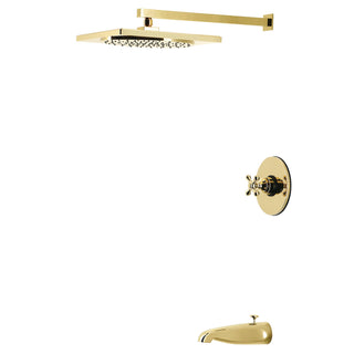 Tub and Shower Faucet, Restoration, Pressure Balanced in Polished Brass