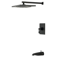 Tub and Shower Faucet, Restoration, Single Handle in Matte Black