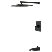 Tub and Shower Faucet, Restoration, Single Handle in Matte Black