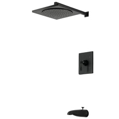 Tub and Shower Faucet, Restoration, Single Handle in Matte Black