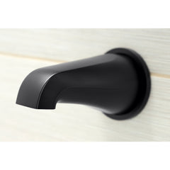 Tub and Shower Faucet, Serena, Triple Handle in Matte Black