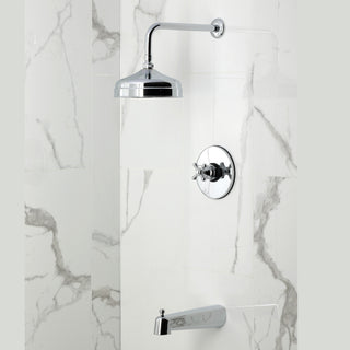 Tub and Shower Faucet Set, Metropolitan, Single Handle, Brass, Polished Chrome