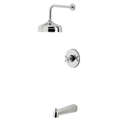Tub and Shower Faucet Set, Metropolitan, Single Handle, Brass, Polished Chrome