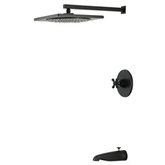 Tub and Shower Faucet Set, Restoration, Pressure Balanced in Matte Black