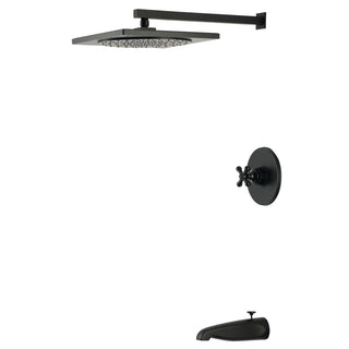Tub and Shower Faucet Set, Restoration, Pressure Balanced in Matte Black