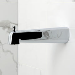 Tub and Shower Faucet, Single Handle, Rain Showerhead, Brass, Polished Chrome