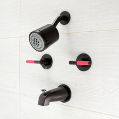 Tub and Shower Faucet, Sona, Double Handle in Oil Rubbed Bronze