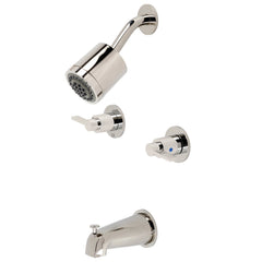 Tub and Shower Faucet, Sona, Double Handle in Polished Nickel