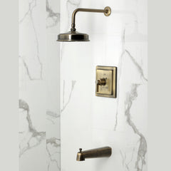 Tub and Shower Faucet, Sona, Single Handle in Antique Brass