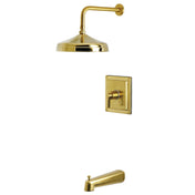Tub and Shower Faucet, Sona, Single Handle in Brushed Brass