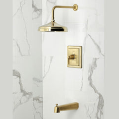 Tub and Shower Faucet, Sona, Single Handle in Brushed Brass