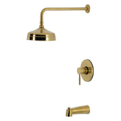 Tub and Shower Faucet Trim, Concord, Single Handle in Brushed Brass