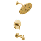 Tub and Shower Faucet Trim Kit, Cia, Wall Mount, Metal, Brushed Gold