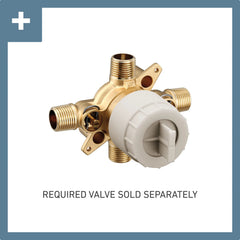 Tub and Shower Faucet Trim Kit, Cia, Wall Mount, Metal, Brushed Gold